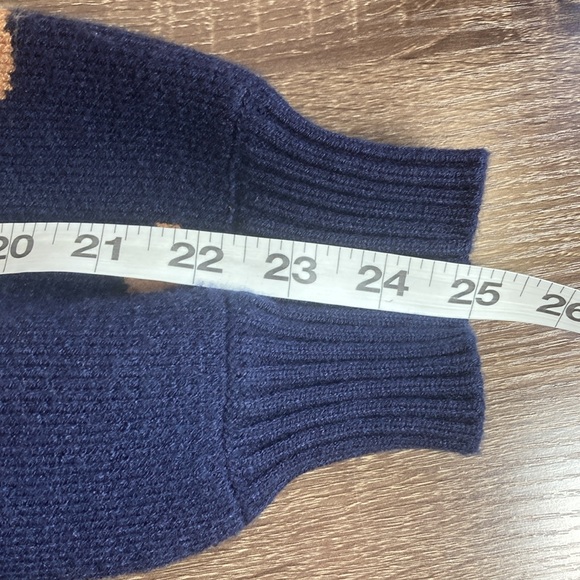 Les Serein Women Navy polka dot Cardigan sweater size Large EUC - Picture 4 of 9